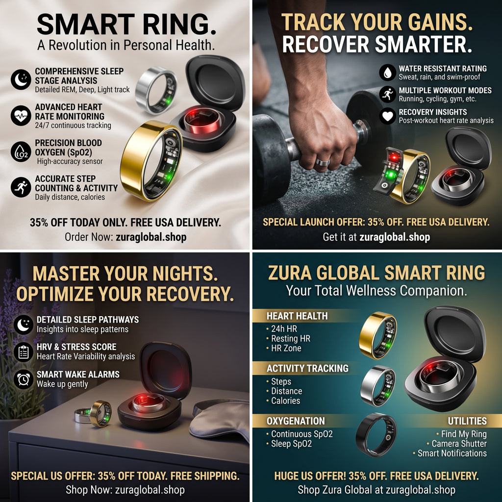 Titanium Smart Ring | Fitness, Sleep & Health Tracker Waterproof