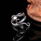 Adjustable Gothic Octopus Tentacle Ring