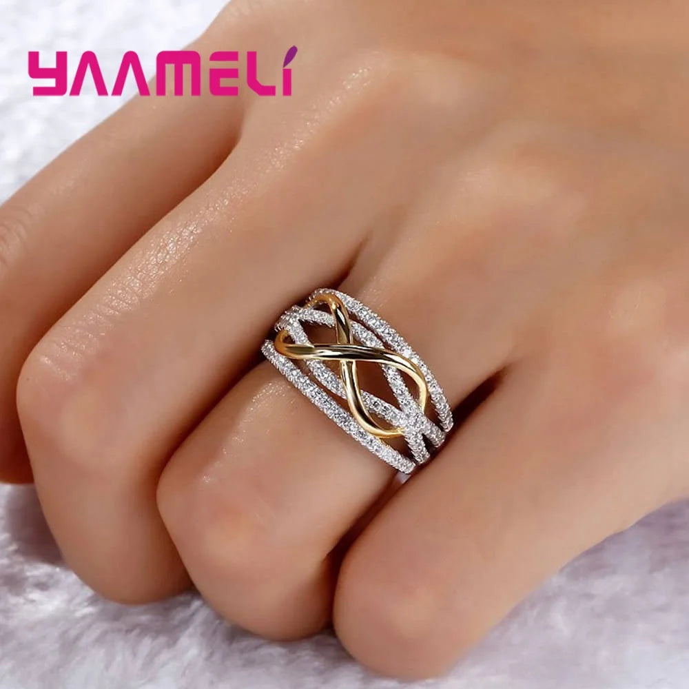 925 Sterling Silver Infinity Love Promise Ring
