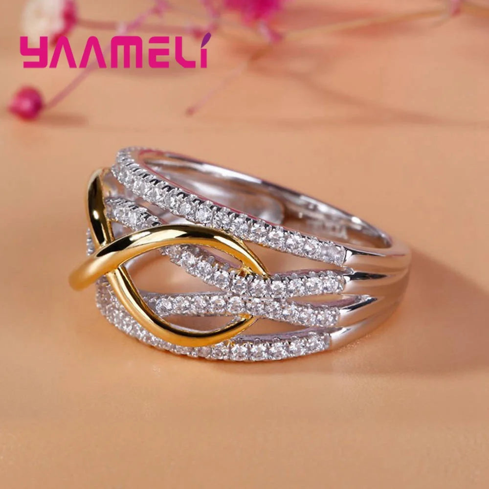 925 Sterling Silver Infinity Love Promise Ring