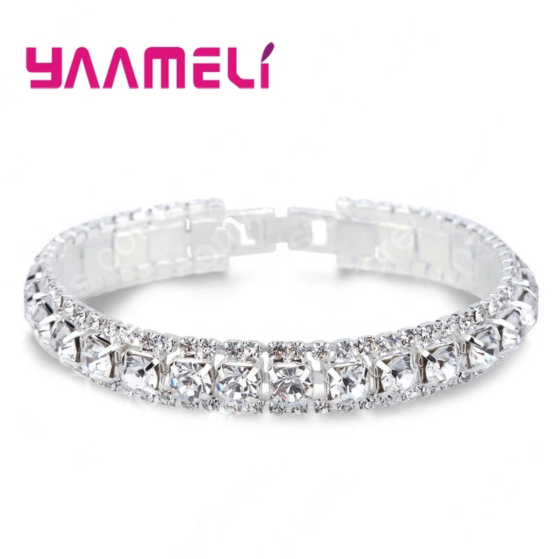 Sparkling AAA Cubic Zirconia Link Bracelet
