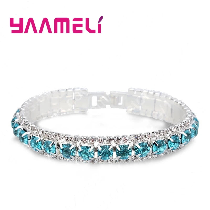 Sparkling AAA Cubic Zirconia Link Bracelet