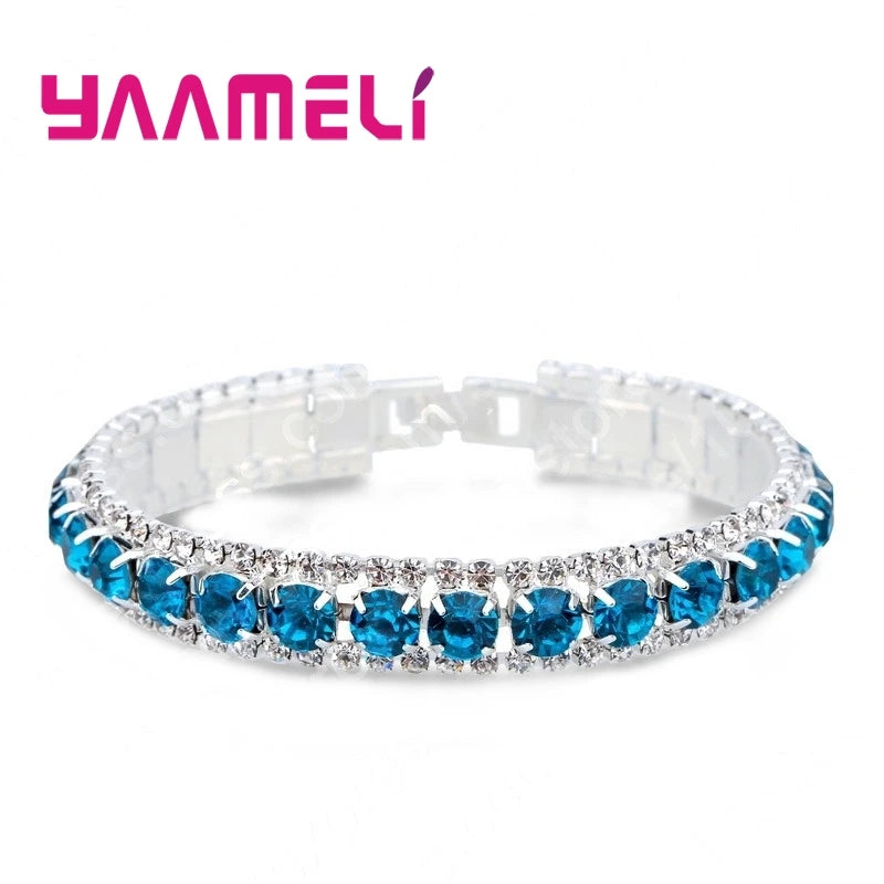 Sparkling AAA Cubic Zirconia Link Bracelet