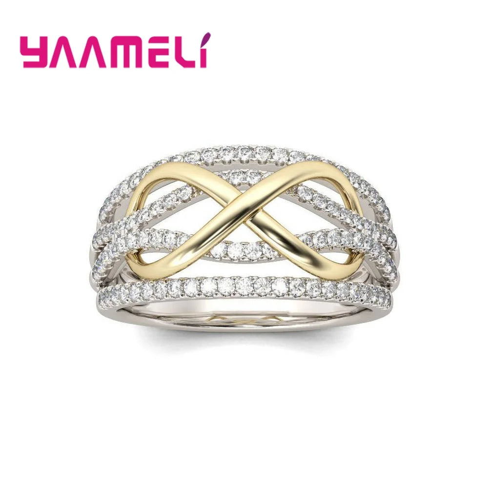 925 Sterling Silver Infinity Love Promise Ring
