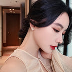 Elegant Honey Bee Pearl Stud Earrings for Women