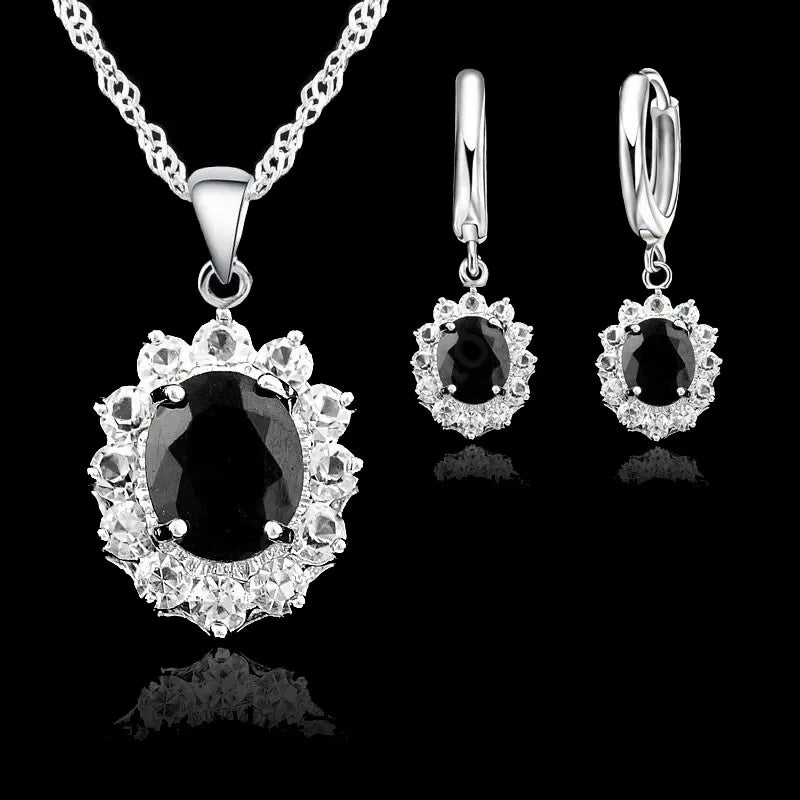 Princess Cut Cubic Zirconia Bridal Necklace & Earring Set