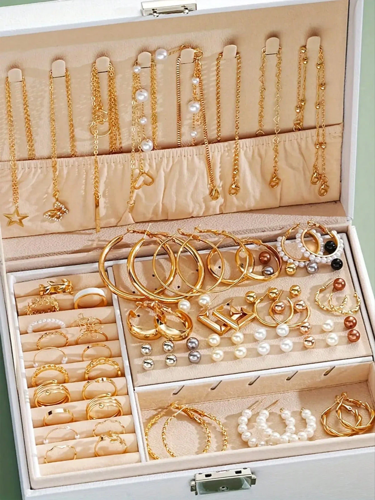 Ultimate 86-Piece Bohemian Pearl Jewelry Set
