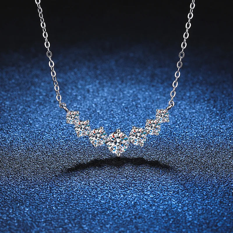 925 Sterling Silver Zircon Circle Pendant Necklace