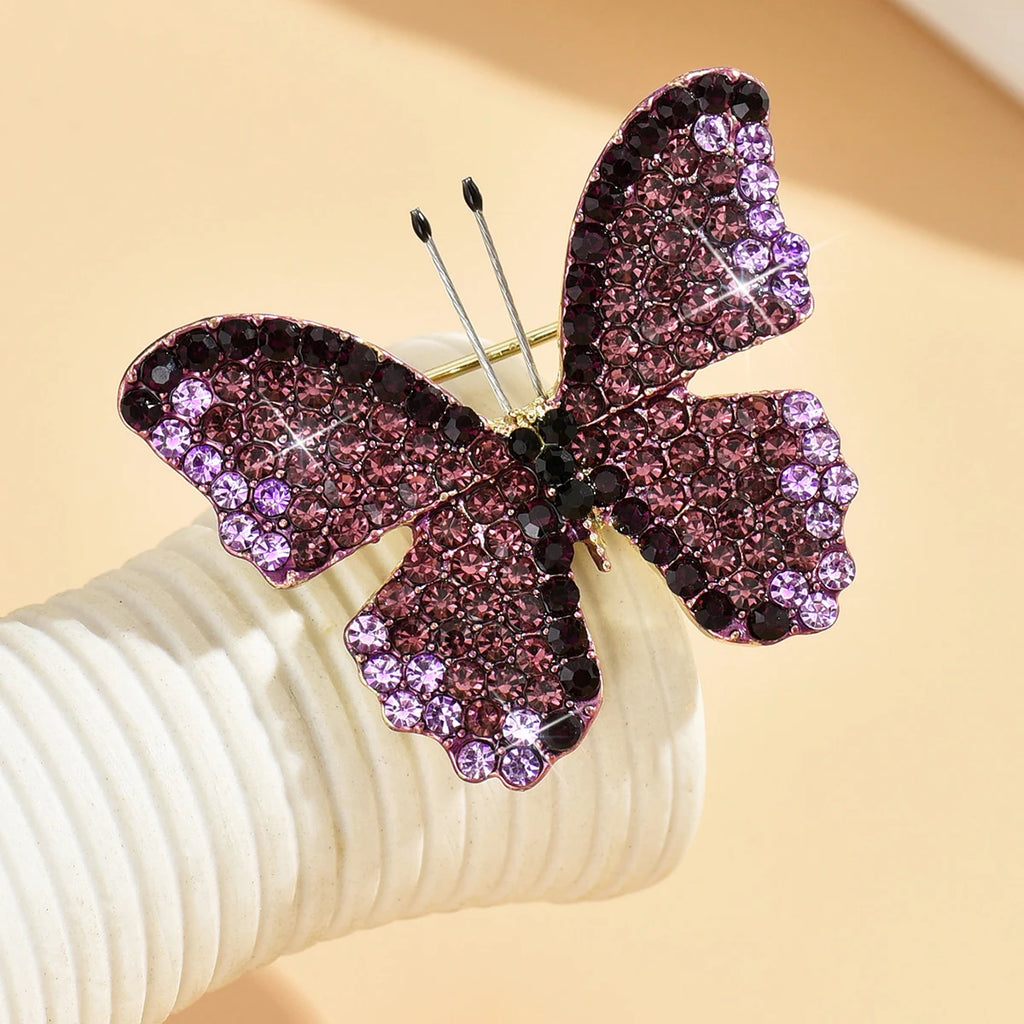 Vibrant Forest-Inspired Butterfly Brooch Pin