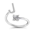 Sparkling Zircon Initial Ring | Adjustable Letter Ring