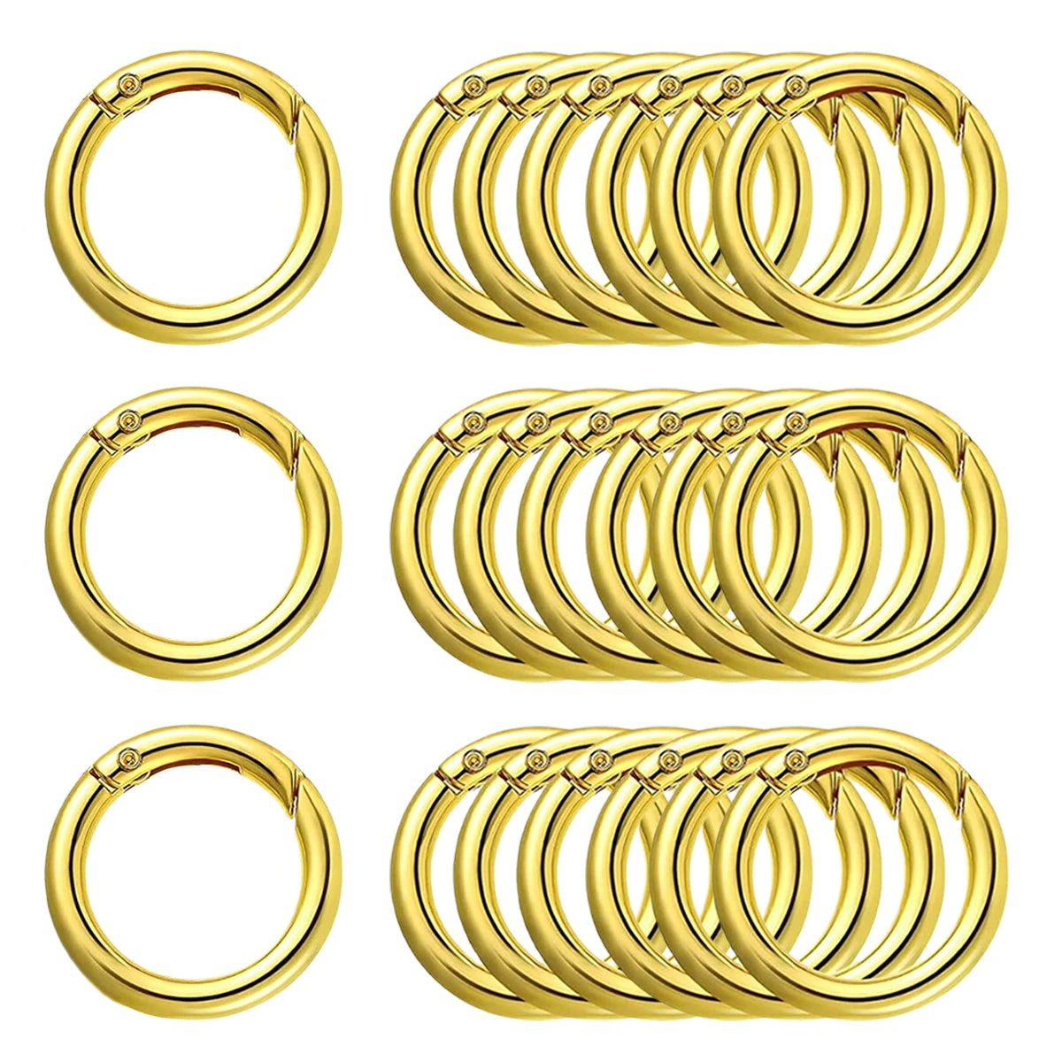 1-Inch Round Carabiner Spring O-Rings for Purses & Keys