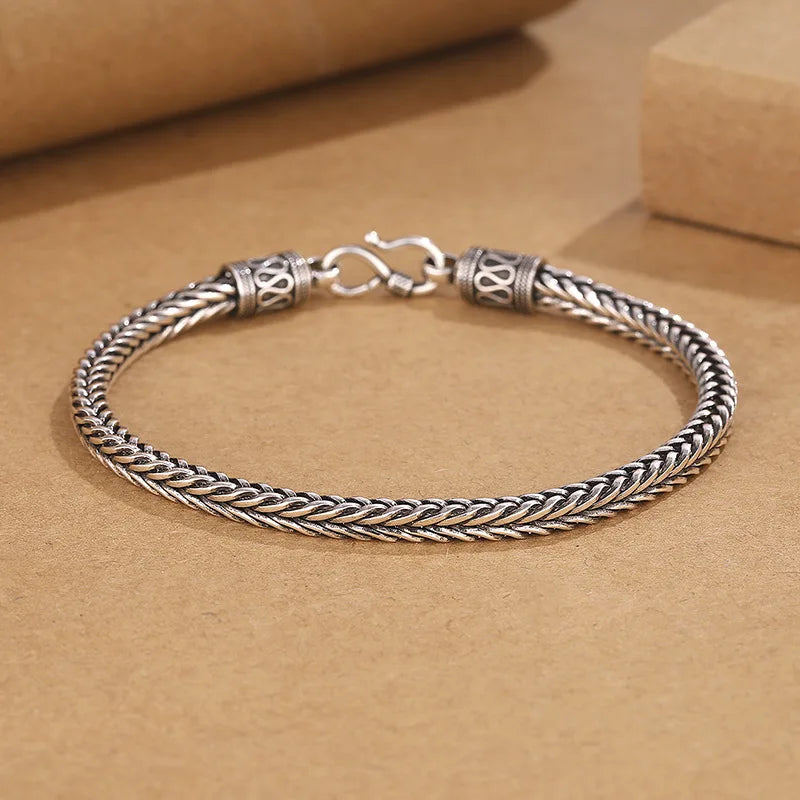 Vintage 925 Sterling Silver Chain Bracelet