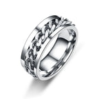 8mm Stainless Steel Fidget Spinner Chain Ring & Bottle Opener