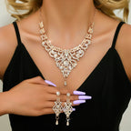 Luxury Palace Style Rhinestone Bridal Jewelry Set