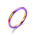 Ultra-Thin 2mm Rose Gold Stainless Steel Stacking Ring