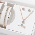 5-Piece Elegant Cubic Zirconia Jewelry Set for Women