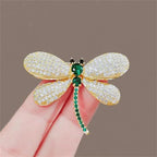 Elegant Rhinestone Pearl Floral Brooch Pin