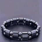 Double-Row Black Magnetic Energy Bead Bracelet