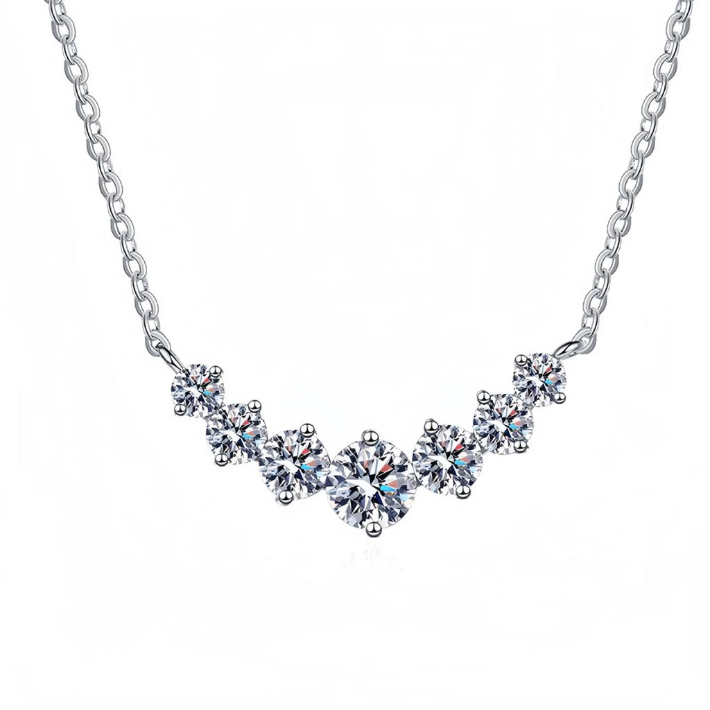 925 Sterling Silver Zircon Circle Pendant Necklace