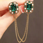 Vintage Luxury Bee Crystal Tassel Brooch Pin