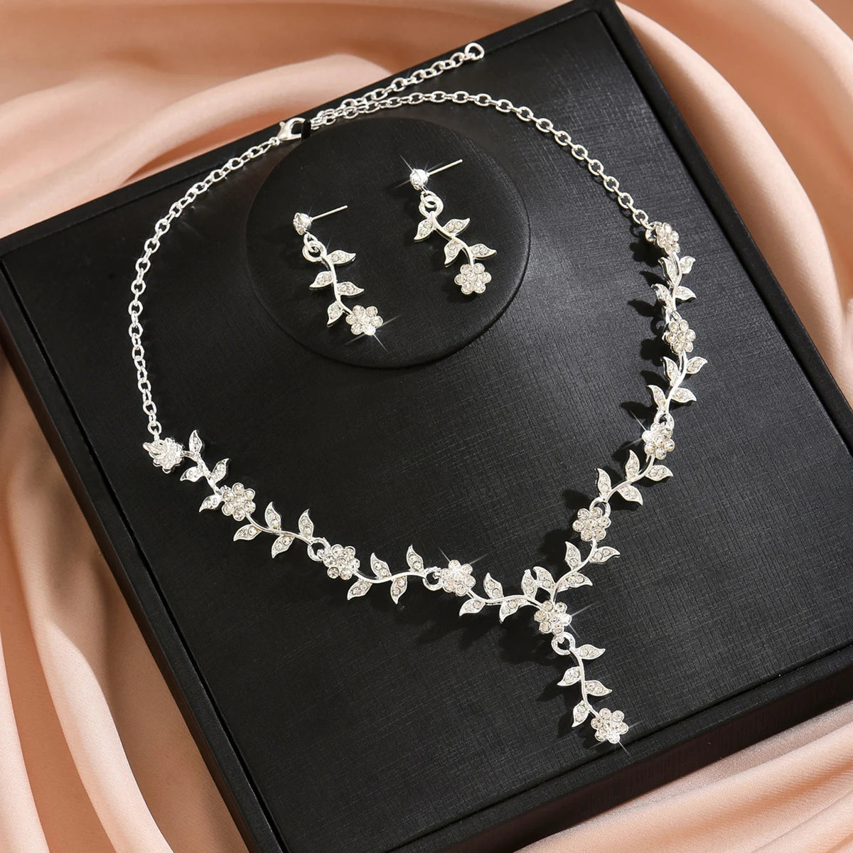 Romantic 3-Piece Floral Bridal Jewelry Set