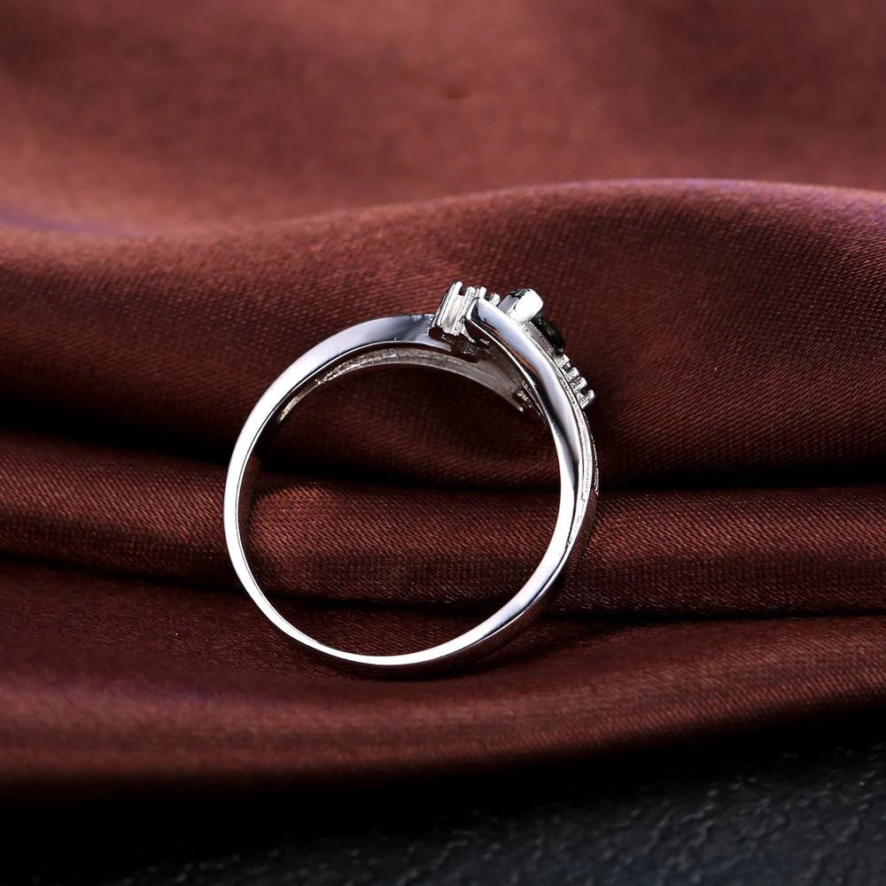 Classic 925 Sterling Silver Cubic Zirconia Engagement Ring