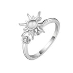 Adjustable Crystal Fidget Spinner Anxiety Ring