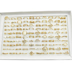 30-Piece Boho Gold Stacking Ring Set
