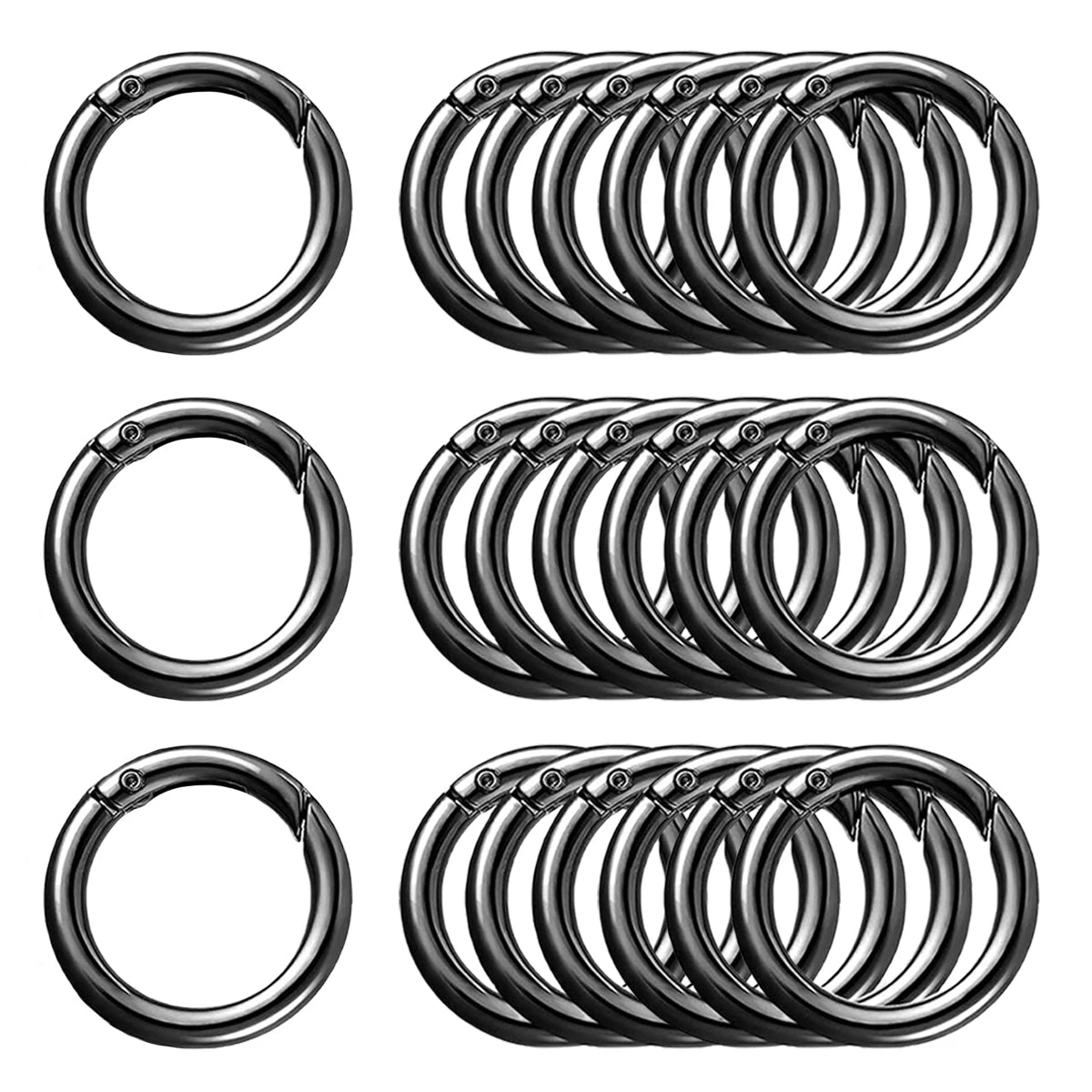 1-Inch Round Carabiner Spring O-Rings for Purses & Keys