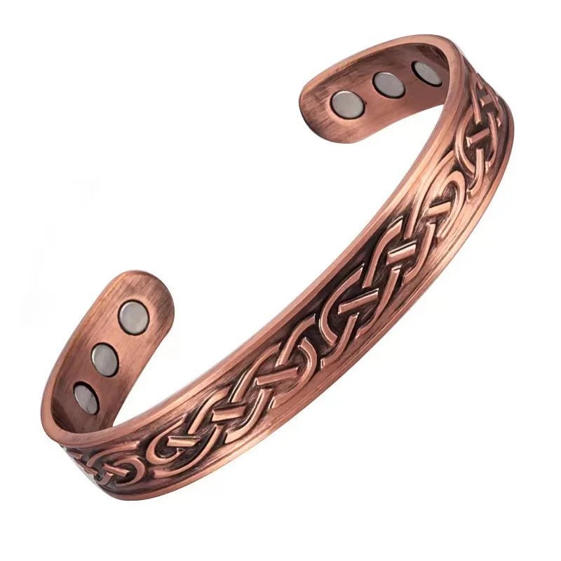 Vintage Antique Copper Magnetic Cuff Bracelet