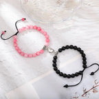 Magnetic Heart Matching Natural Stone Couple Bracelets
