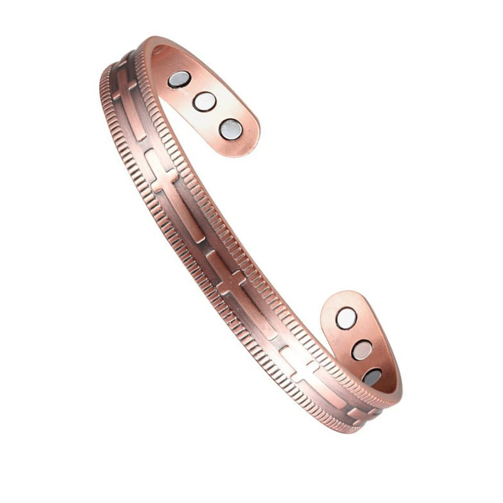Vintage Antique Copper Magnetic Cuff Bracelet