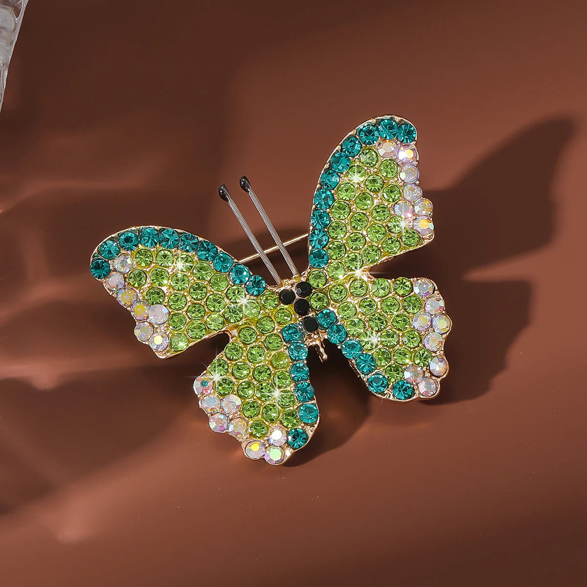 Vibrant Forest-Inspired Butterfly Brooch Pin