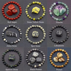 8mm Natural Stone Crystal Energy Beaded Bracelet