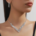 Elegant 4-Piece Claw Chain Wedding Jewelry Set