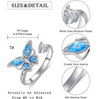 Adjustable Crystal Fidget Spinner Anxiety Ring