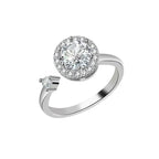 Adjustable Crystal Fidget Spinner Anxiety Ring