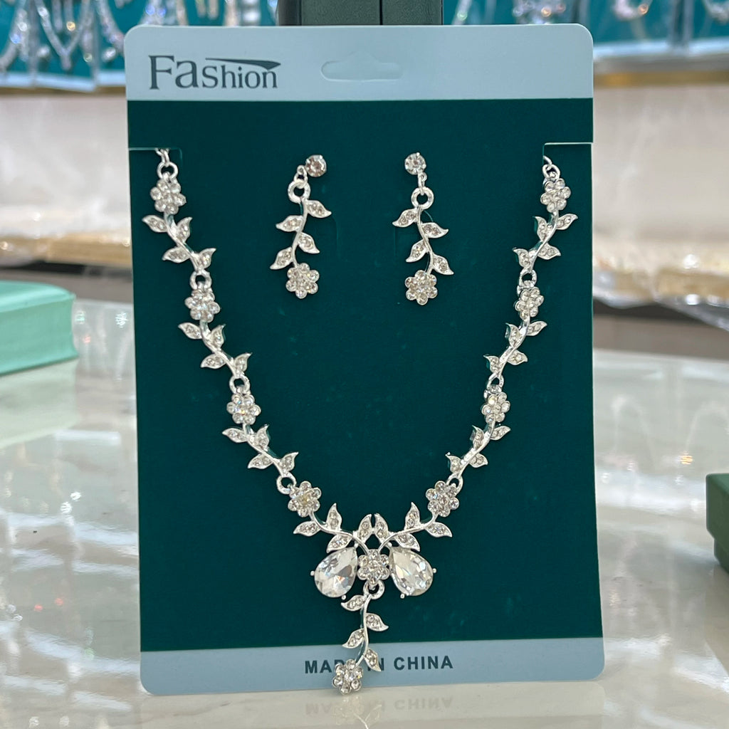 Romantic 3-Piece Floral Bridal Jewelry Set