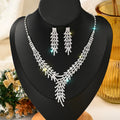 Elegant 3-Piece Rhinestone Teardrop Bridal Jewelry Set