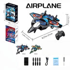 Remote Control LED RC Fighter Jet for Kids | 2.4GHz Remote Control Airplane