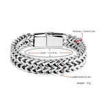 Braided Stainless Steel Keel Bracelet with Magnetic Clasp