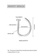 Faux D-Shape Nose Ring Hoop | 316L Stainless Steel Fake Piercing