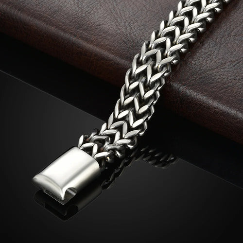 Braided Stainless Steel Keel Bracelet with Magnetic Clasp