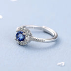 Elegant 925 Sterling Silver Zircon Engagement Ring