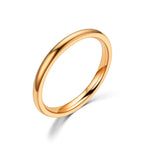 Ultra-Thin 2mm Rose Gold Stainless Steel Stacking Ring