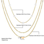 Layered Gold-Tone Pearl & Heart Pendant Necklace