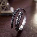 Adjustable Gothic Octopus Tentacle Ring