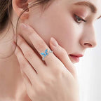 Adjustable Crystal Fidget Spinner Anxiety Ring