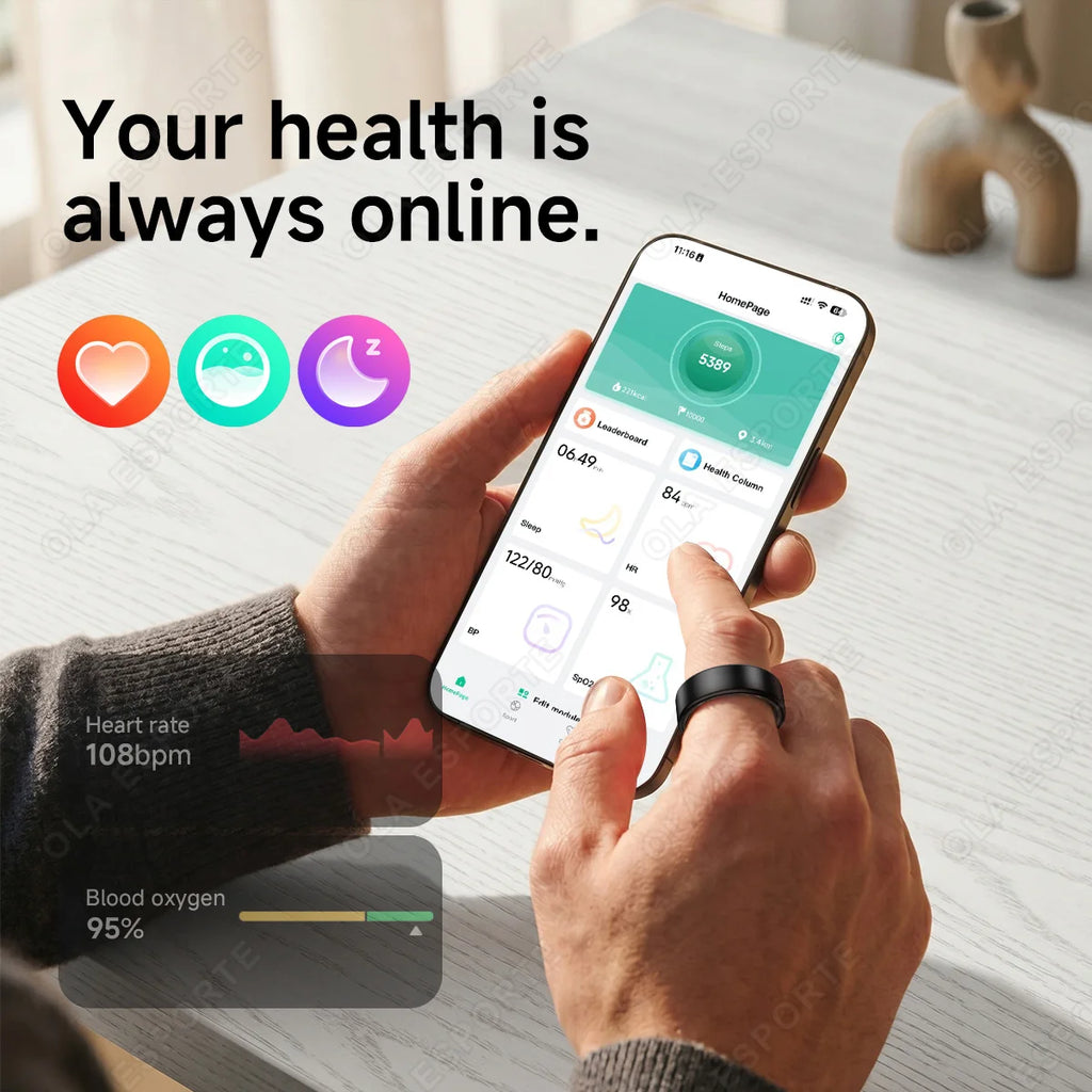 Titanium Smart Ring | Fitness, Sleep & Health Tracker Waterproof