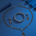 Luxury Black Water Drop Cubic Zirconia Jewelry Set